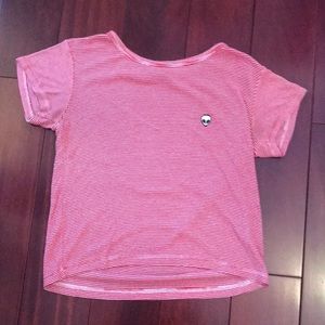 Brandy Melville Red and white striped top